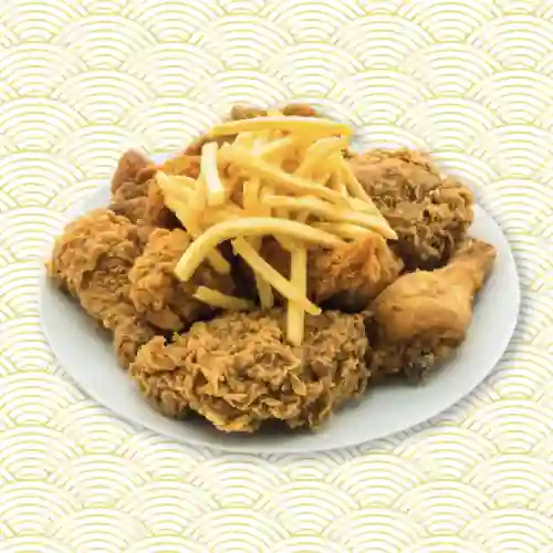 Pollo Frito + Papas Fritas