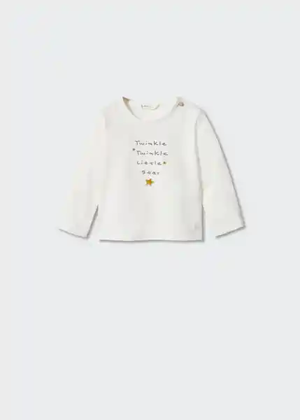 Camiseta Twinkle Offwhite Talla 66 Niños Mango
