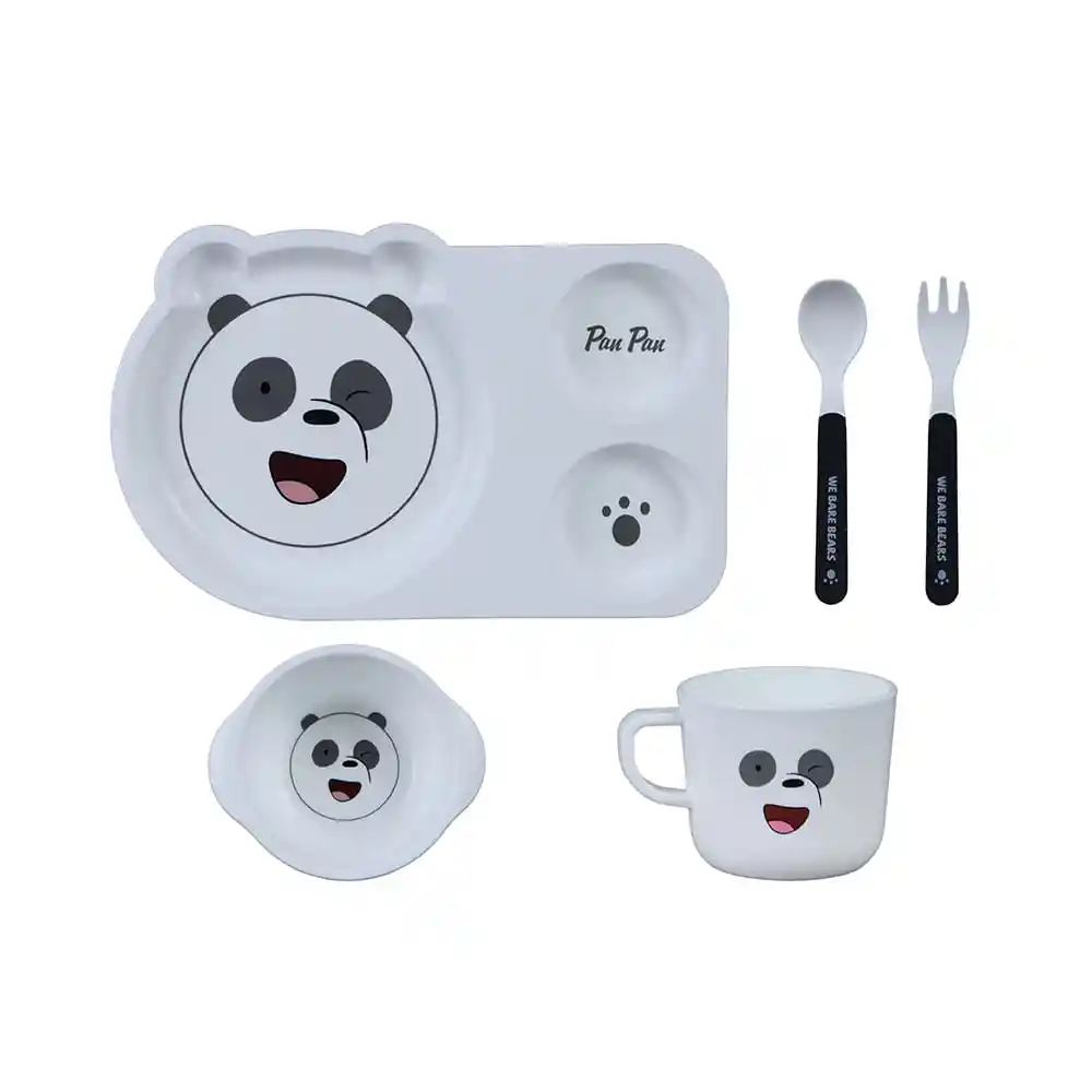 Set de Vajilla we Bare Bears Collection Panda Miniso