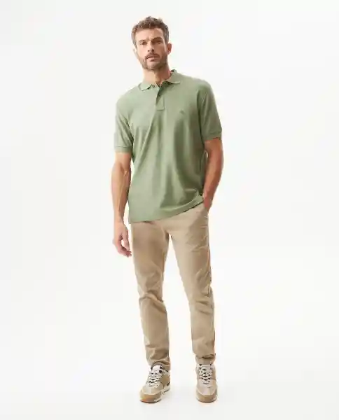 Camiseta Polo Classic Masculino Verde Oleo Medio T L Chevignon