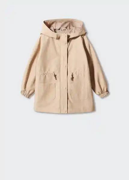 Abrigo Parka Selena Camel Talla 08 Niñas Mango