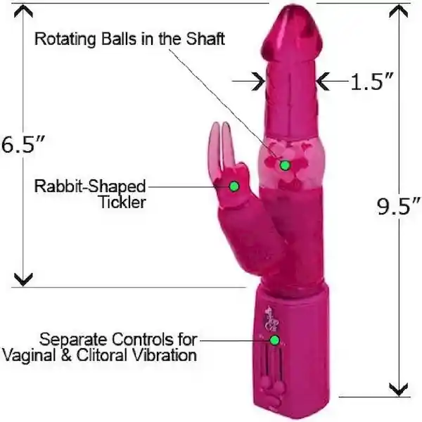 Top Cat Vibrador Rotador Con Estimulación Clitorial Conejo Rosa