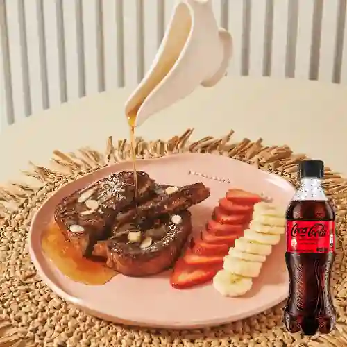 Combo Tostadas Francesas Dulces +Cocacola S/az 400ml.