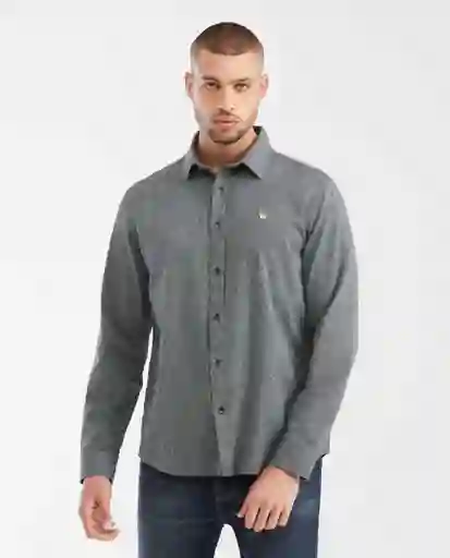 Camisa New Texture Verde Nafta Ultraoscuro Talla M Chevignon