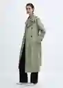 Gabardina Trench Angela Khaki Talla M Mujer Mango