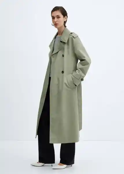 Gabardina Trench Angela Khaki Talla M Mujer Mango