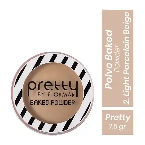 Pretty Polvo Facial Baked Powder Light Porcelain Beige 7.5 g