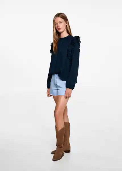 Blusa Madeira Navy Talla 23 Teen Niñas Mango