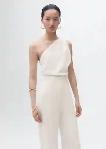 Enterizo Mono Lidy Offwhite Talla XS Mujer Mango