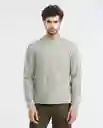 Sweat Shirt Details Gris Rocoso Claro Talla M Hombre Chevignon