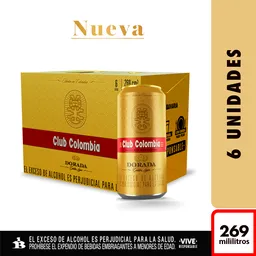 Club Colombia Pack Cerveza Dorada 269 mL x 6 Und