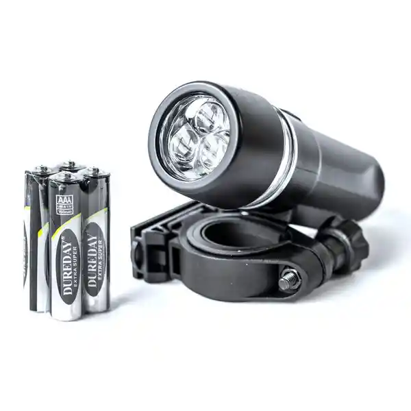 Luz Delantera 3 Funciones Negro 3 Led Tipo Linterna