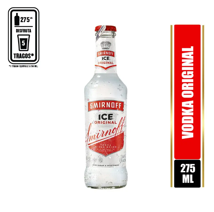 Smirnoff Ice Original Vodka Cítrico 4.5% Botella 275ml