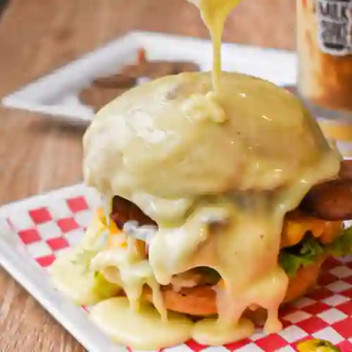 Hamburguesa Gratinada con Papas