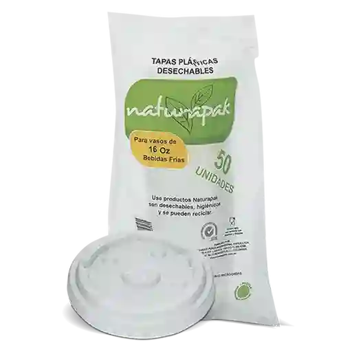 Naturapak Tapa Vaso Bebida Fria 16 oz