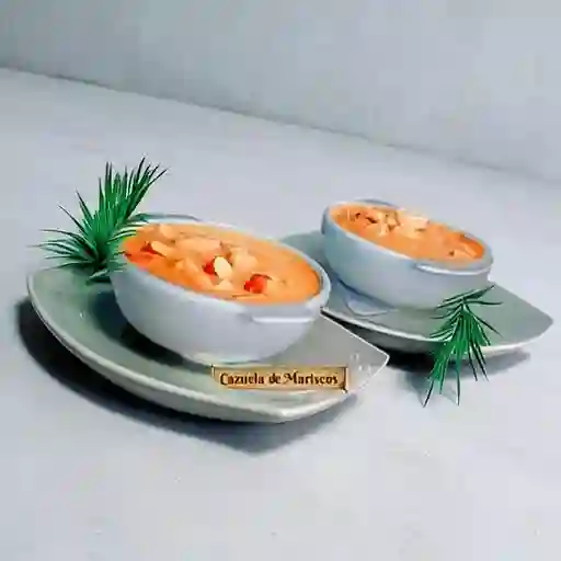 2 Cazuelas de Mariscos + 2 Bebidas Del Dia