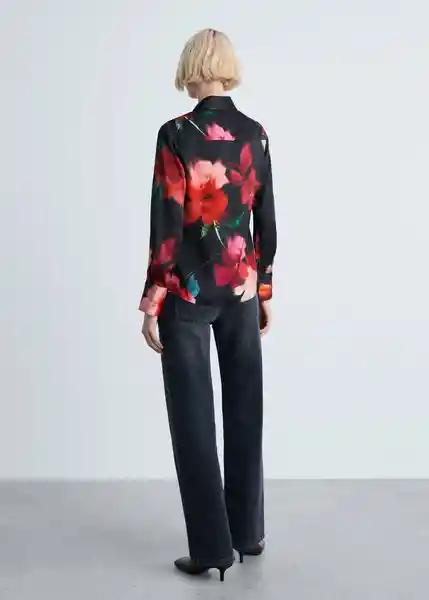 Camisa Soffy Negro Talla M Mujer Mango