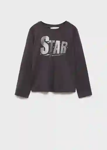 Camiseta Star Antracita Talla 10 Niñas Mango