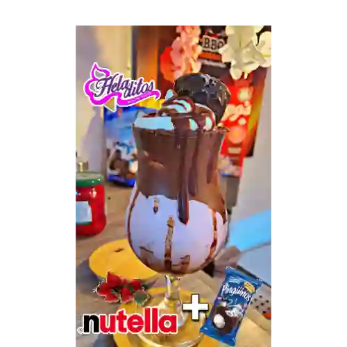 Malteada Pingüinito Mas Fresa y Nutella