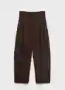 Pantalón Grace Chocolate Talla 38 Mujer Mango
