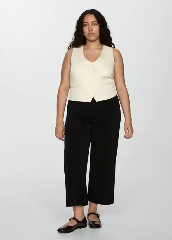 Pantalón Magul Negro Talla M Mujer Mango