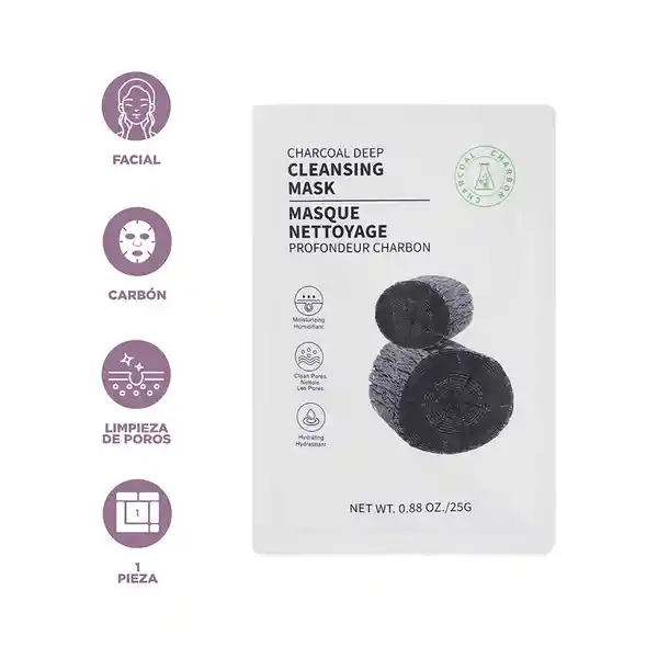 Mascarilla de Limpieza Facial Profunda de Carbón Miniso