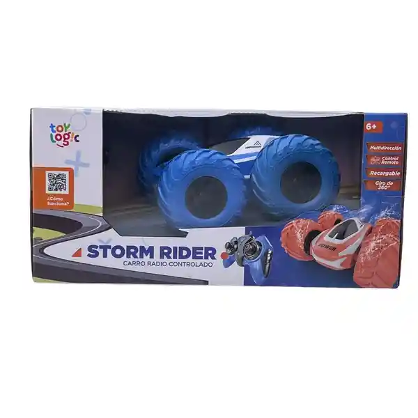 Toy Logic Juguete Carro a Control Remoto Stunt Blue Storm Rider