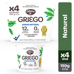 Alpina Yogurt Griego Sabor Natural