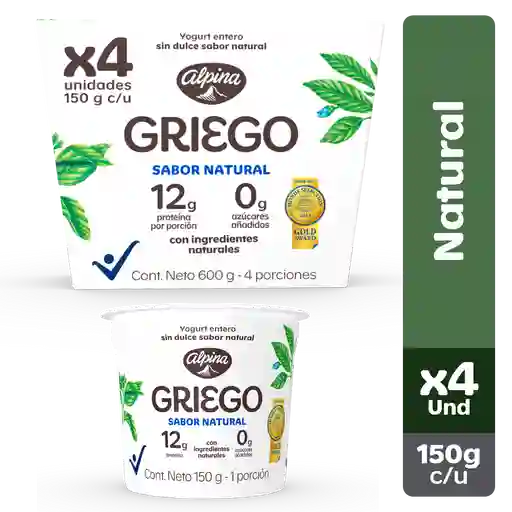 Alpina Yogurt Griego Sabor Natural