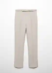 Pantalón Creta Gris Talla 42 Mujer Mango