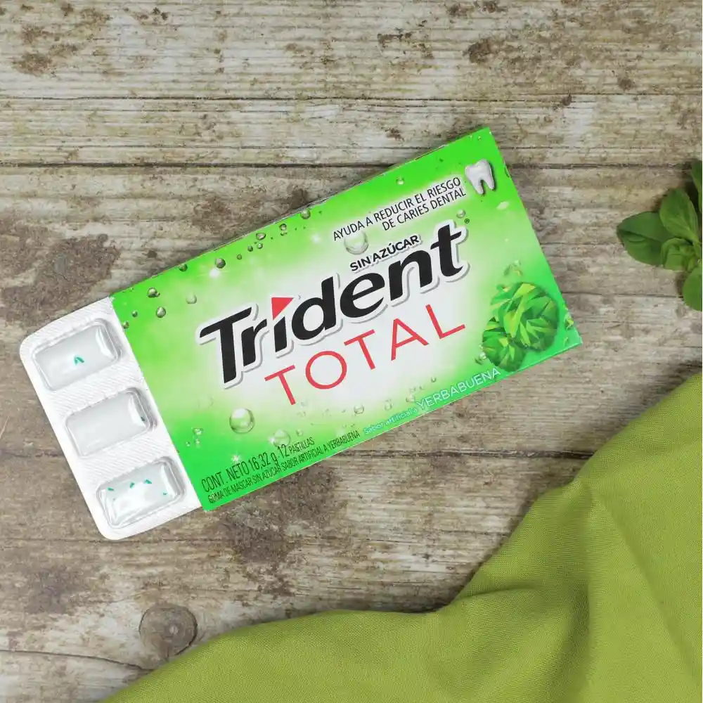 Trident Chicle Sabor a Yerbabuena