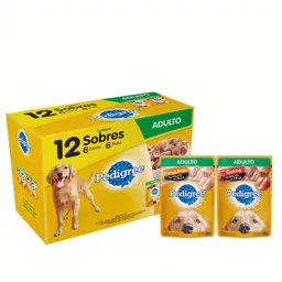 Pedigree Adulto 12 Sobres Carne Y Pollo