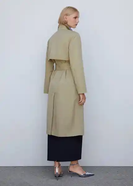 Abrigo Trench Dulce Beige Talla 24 Mujer Mango