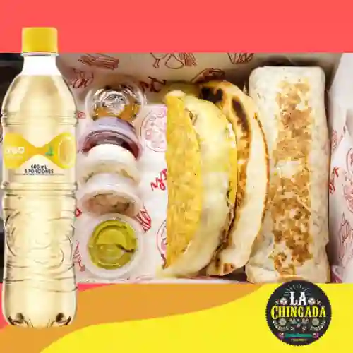 Burro+taco+quesadilla+agua Maracuyá