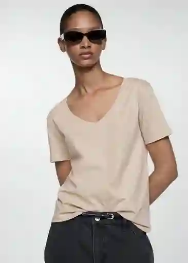 Camiseta Chalapi Arena Talla XS Mujer Mango