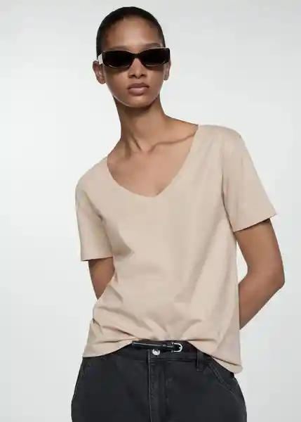 Camiseta Chalapi Arena Talla XS Mujer Mango