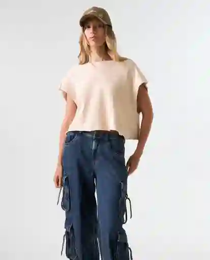 Camiseta Mujer Beige Talla M 602G007_BEI131106 Americanino