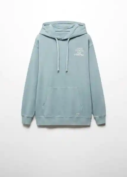 Sudadera Things Turquesa Talla 18 Niños Mango