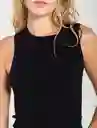 Camiseta Escote Y Manga Sisa Negro Ultra Oscuro Talla S Mujer Naf Naf