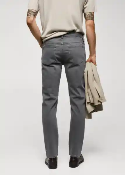 Jean Jan Tejano Gris Talla 52 Hombre Mango