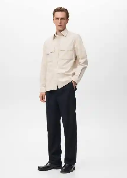 Chaqueta Baku Crudo Talla S Hombre Mango