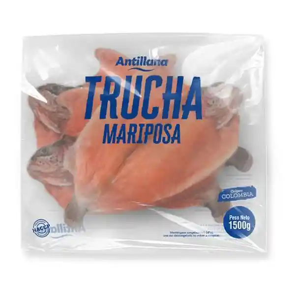 Trucha Mariposa Antillana Con Piel Congelada