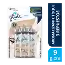 Glade Aromatizante Abrazos de vainilla 3 repuestos, 27g.