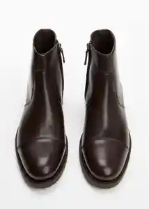 Botines Zipper Marrón Talla 42 Hombre Mango