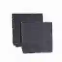 Set de Servilleta de Tela Flecos Gris Ambiente Gourmet