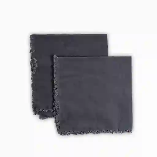 Set de Servilleta de Tela Flecos Gris Ambiente Gourmet