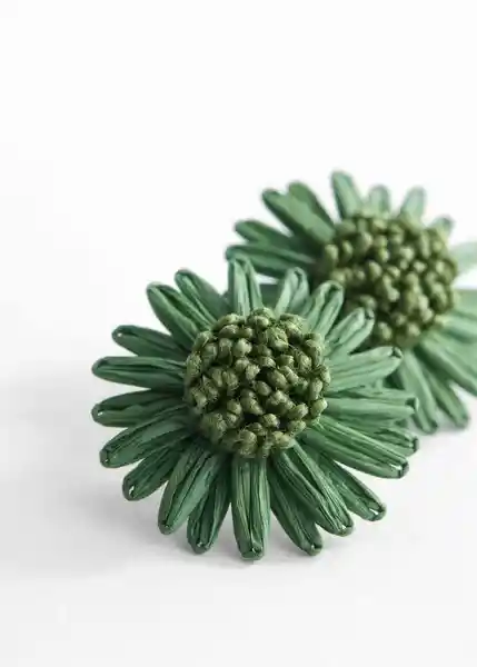Pendientes Rose Verde Talla 99 Mujer Mango