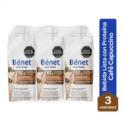 Bebida Benet Capuccino x 250 mL Pack 3 Und