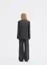 Blazer Americana Milano Gris Talla XL Mujer Mango