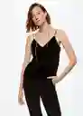 Top Xtacha Negro Talla 24 Mujer Mango